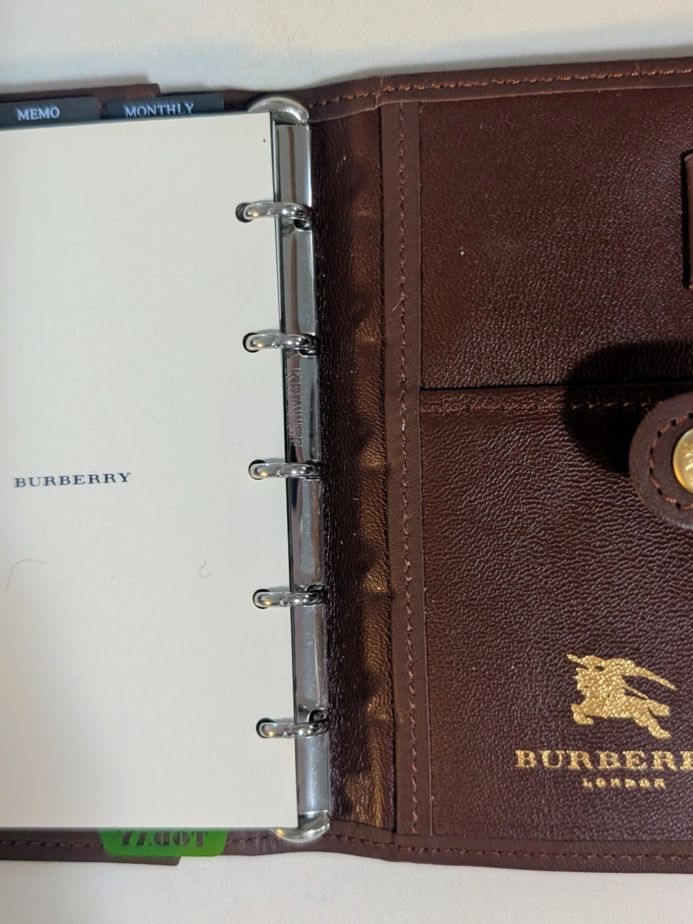 Authentic Burberry Nova Check Canvas Wallet Leather Notebook System - Picture 4 of 5